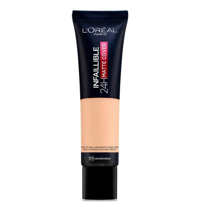 Loreal Infallible 24H Matte Foundation 115 Golden Beige 35ml i gruppen HELSE OG SKJØNNHET / Makeup / Makeup ansikt / Foundation hos TP E-commerce Nordic AB (C03537)