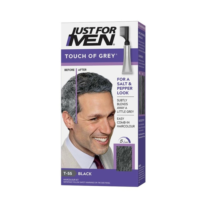 Just for men Touch Of Grey - Svart T55 i gruppen HELSE OG SKJØNNHET / Hår & styling / Skjeggpleie / Skjeggfarge hos TP E-commerce Nordic AB (C03666)