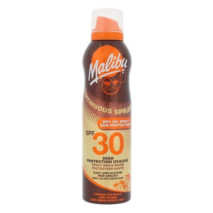 Malibu Kontinuerlig tørr oljespray SPF30 175 ml i gruppen HELSE OG SKJØNNHET / Hudpleie / Soling / Solkrem hos TP E-commerce Nordic AB (C03709)