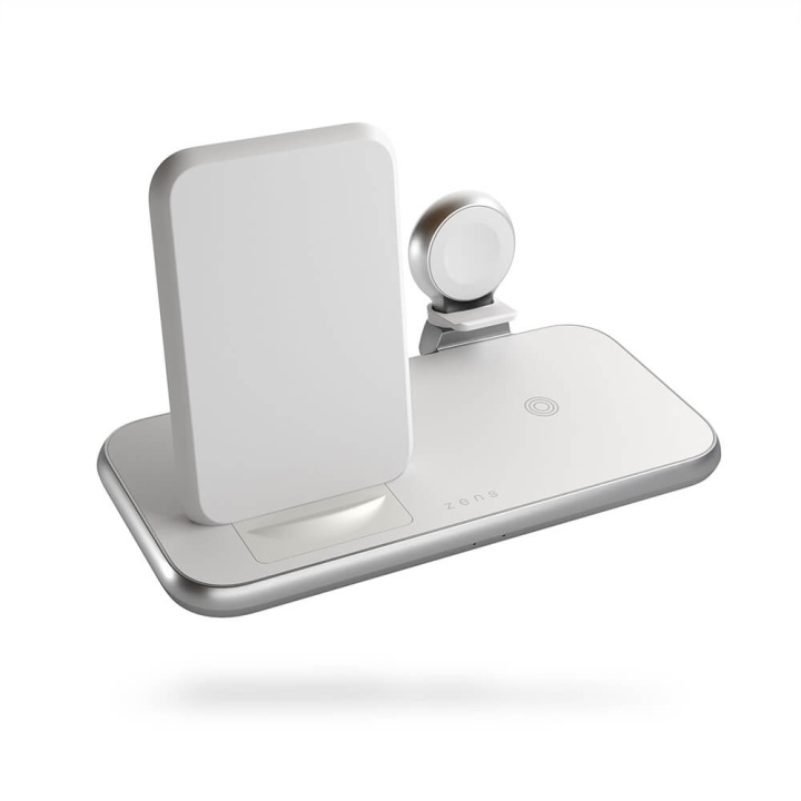 Zens 4in1 Charger 10W inkl 45W USB-C PD White i gruppen SMARTTELEFON & NETTBRETT / Ladere og Kabler / Trådløs lader QI hos TP E-commerce Nordic AB (C03737)