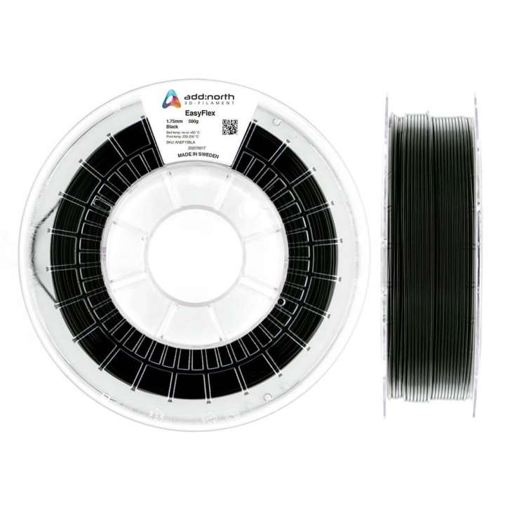 ADDNORTH Filament EasyFlex 1.75mm 500g Svart i gruppen Datautstyr / Skrivere og tilbehør / Skrivere / 3D-skrivere og tilbehør / Tillbehör hos TP E-commerce Nordic AB (C03748)