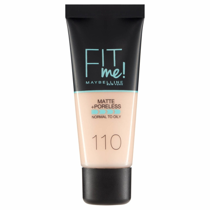 Maybelline Fit Me Matte + Poreless Foundation - 110 Porcelain i gruppen HELSE OG SKJØNNHET / Makeup / Makeup ansikt / Foundation hos TP E-commerce Nordic AB (C03773)