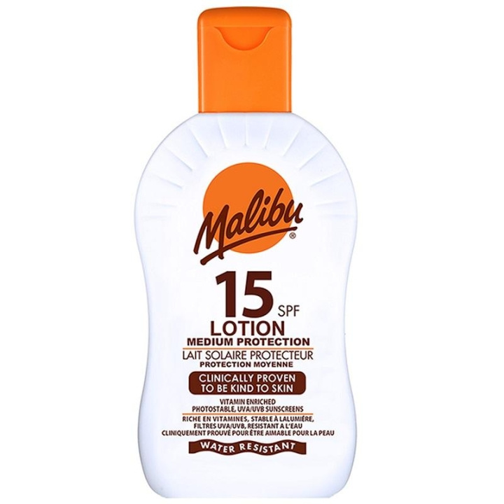 Malibu Sollotion SPF15 200 ml i gruppen HELSE OG SKJØNNHET / Hudpleie / Soling / Solkrem hos TP E-commerce Nordic AB (C03783)