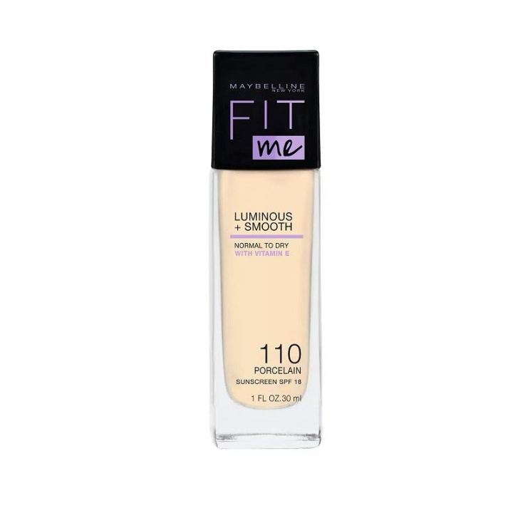 Maybelline Fit Me Luminous + Smooth Foundation - 110 Porcelain i gruppen HELSE OG SKJØNNHET / Makeup / Makeup ansikt / Foundation hos TP E-commerce Nordic AB (C03795)
