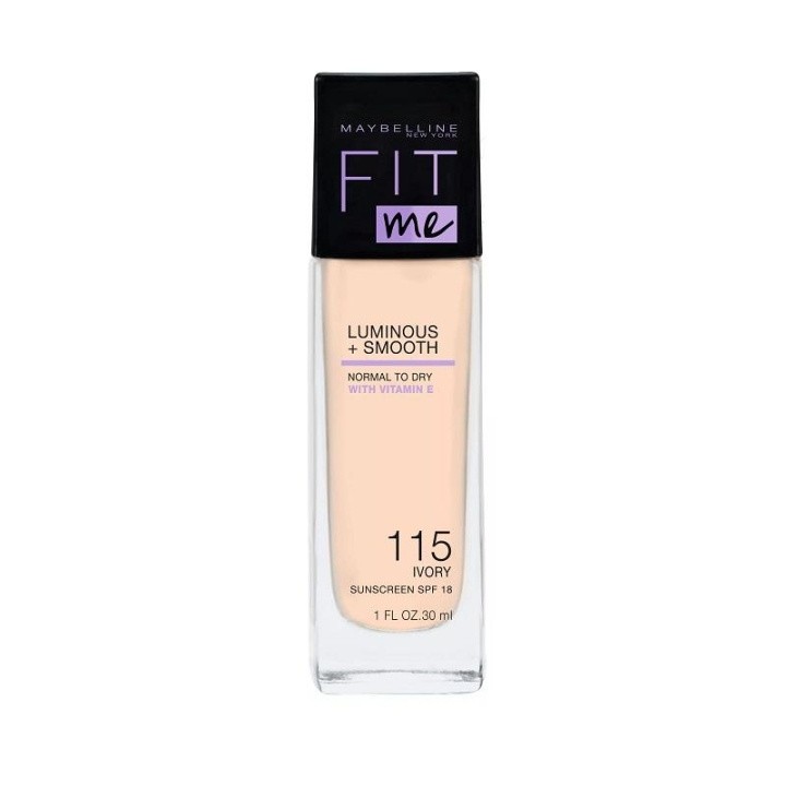 Maybelline Fit Me Luminous + Smooth Foundation - 115 Ivory i gruppen HELSE OG SKJØNNHET / Makeup / Makeup ansikt / Foundation hos TP E-commerce Nordic AB (C03796)