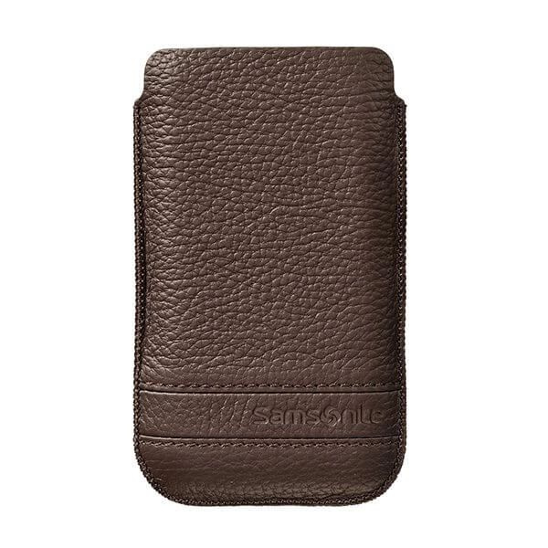 Samsonite Mobile Bag Classic Leather Small Brown i gruppen SMARTTELEFON & NETTBRETT / Mobilbeskyttelse / Universalbeskyttelse / Flippdeksel hos TP E-commerce Nordic AB (C03851)