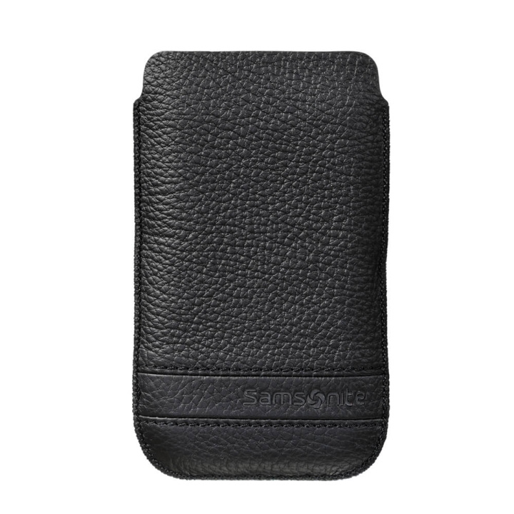 Samsonite Mobile Bag Classic Leather Small Black i gruppen SMARTTELEFON & NETTBRETT / Mobilbeskyttelse / Universalbeskyttelse / Flippdeksel hos TP E-commerce Nordic AB (C03852)