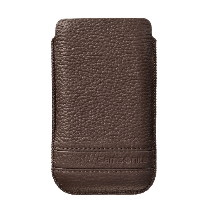 SAMSONITE Mobile Bag Classic Leather Large Brown i gruppen SMARTTELEFON & NETTBRETT / Mobilbeskyttelse / Universalbeskyttelse / Flippdeksel hos TP E-commerce Nordic AB (C03855)