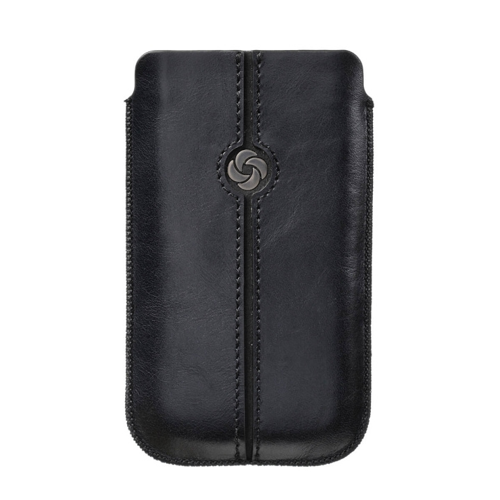 Samsonite Mobile Bag Dezir Leather Large Black i gruppen SMARTTELEFON & NETTBRETT / Mobilbeskyttelse / Universalbeskyttelse / Flippdeksel hos TP E-commerce Nordic AB (C03862)