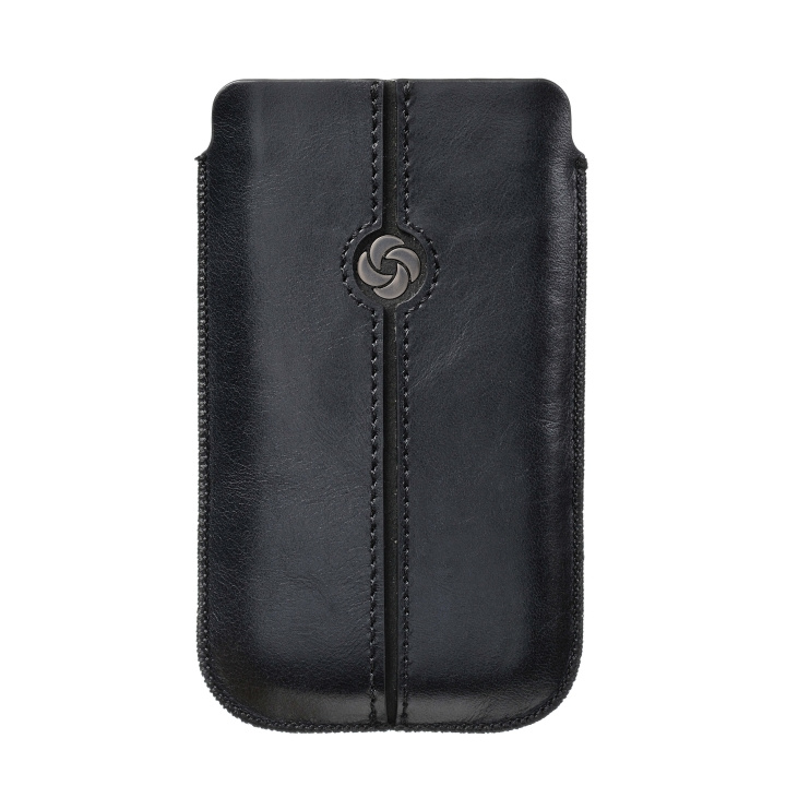 SAMSONITE Mobile Bag Dezir Leather Medium Black i gruppen SMARTTELEFON & NETTBRETT / Mobilbeskyttelse / Universalbeskyttelse / Flippdeksel hos TP E-commerce Nordic AB (C03879)