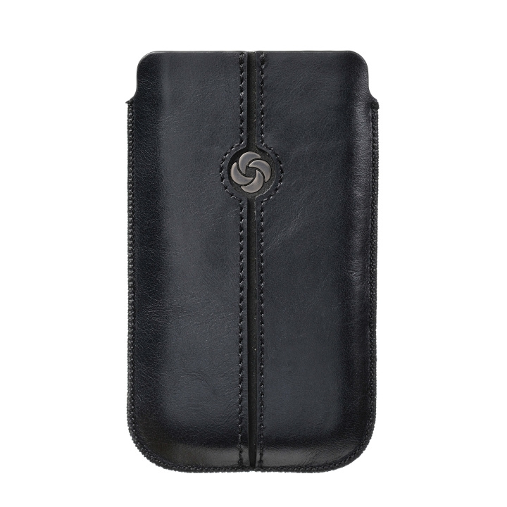 Samsonite Mobile Bag Dezir Leather Medium Black i gruppen SMARTTELEFON & NETTBRETT / Mobilbeskyttelse / Universalbeskyttelse / Flippdeksel hos TP E-commerce Nordic AB (C03879)