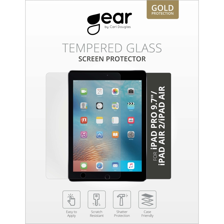 GEAR Herdet Glass 2.5D iPad Air/Air2/New/Pro 9,7