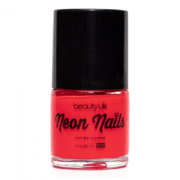 Beauty UK Neon Nail Polish - Coral i gruppen HELSE OG SKJØNNHET / Manikyr/pedikyr / Neglelakk hos TP E-commerce Nordic AB (C04102)