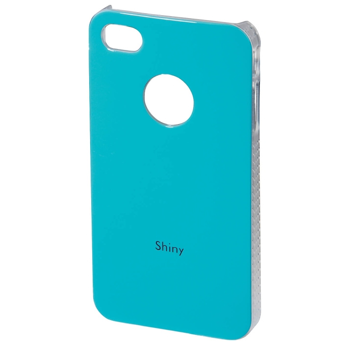 Hama iPhone 4 skal Shiny turkos Hårdplast i gruppen SMARTTELEFON & NETTBRETT / Mobilbeskyttelse / Apple / Eldre Apple-modeller hos TP E-commerce Nordic AB (C04188)
