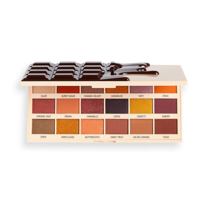 Makeup Revolution Chocolate Palette - Caramel Nudes i gruppen HELSE OG SKJØNNHET / Makeup / Øyne og øyebryn / Øyeskygger hos TP E-commerce Nordic AB (C04273)