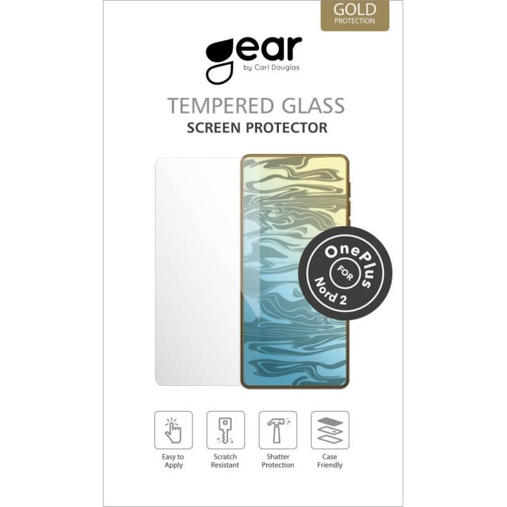 GEAR Herdet Glass 2.5D OnePlus Nord 2 i gruppen SMARTTELEFON & NETTBRETT / Mobilbeskyttelse / OnePlus hos TP E-commerce Nordic AB (C04439)