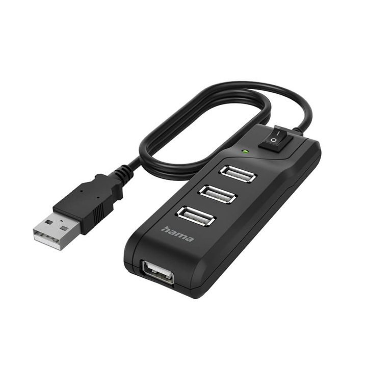 Hama Hub USB-A 2.0 Switch 4x Ports 480 Mbit/s Svart i gruppen Datautstyr / Datamaskin Tilbehør / USB-Hubs hos TP E-commerce Nordic AB (C04469)
