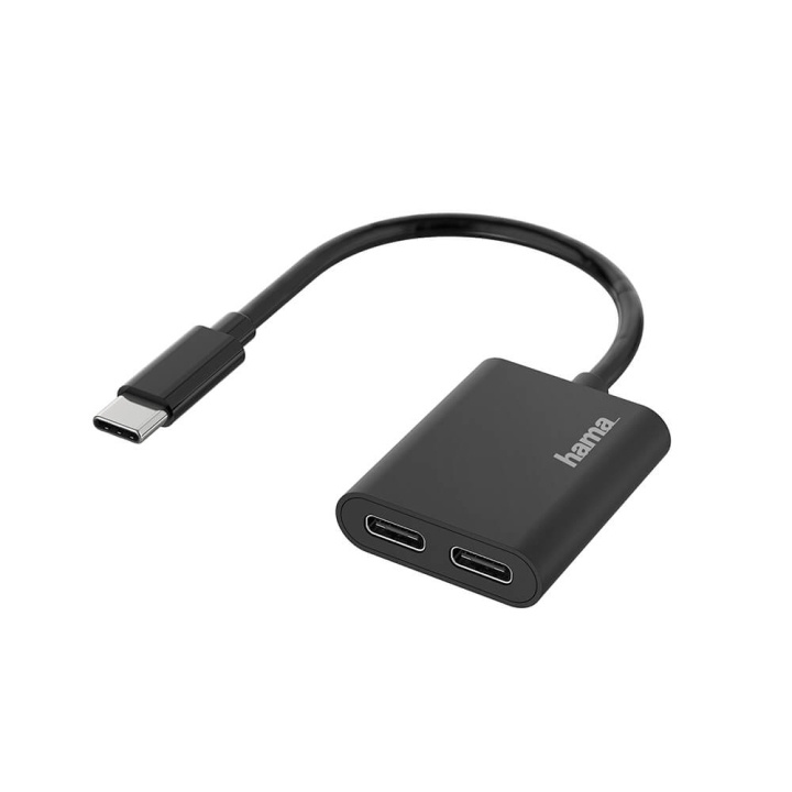 Hama USB-C lyd-/ladeadapter 2-i-1