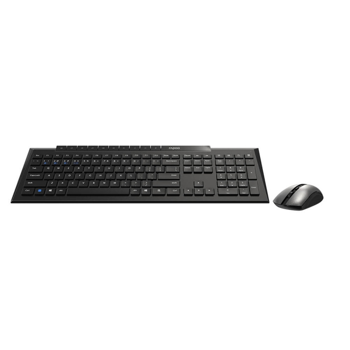 Rapoo Tastatur/musesett 8210M Multi-Mode Trådløs svart i gruppen Datautstyr / Mus & Tastatur / Tastatur / Pakke hos TP E-commerce Nordic AB (C04497)