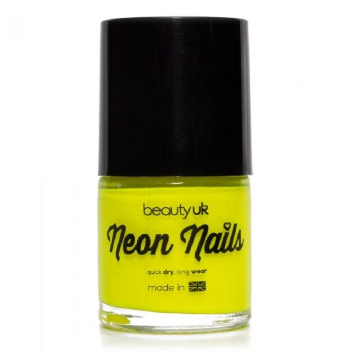 Beauty UK Neon Nail Polish - Yellow i gruppen HELSE OG SKJØNNHET / Manikyr/pedikyr / Neglelakk hos TP E-commerce Nordic AB (C04530)