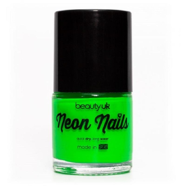 Beauty UK Neon Nail Polish - Green i gruppen HELSE OG SKJØNNHET / Manikyr/pedikyr / Neglelakk hos TP E-commerce Nordic AB (C04534)