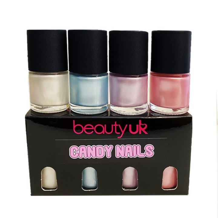 Beauty UK Candy Nails Polish Set 4x9ml i gruppen HELSE OG SKJØNNHET / Manikyr/pedikyr / Neglelakk hos TP E-commerce Nordic AB (C04547)