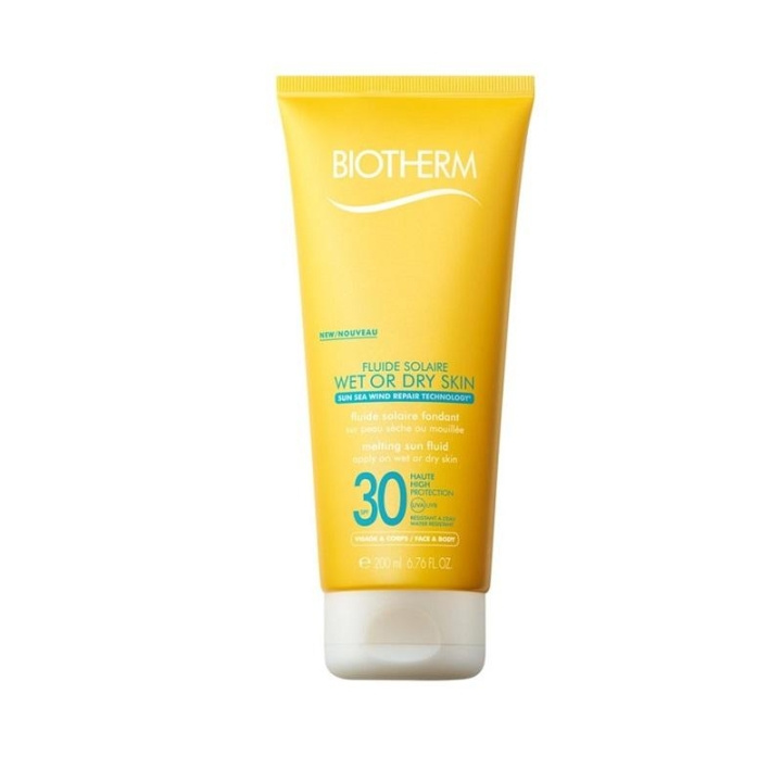 Biotherm Melting Sun Fluid Wet Or Dry Skin, solbeskyttelsesfaktor SPF30 200 ml i gruppen HELSE OG SKJØNNHET / Hudpleie / Soling / Solkrem hos TP E-commerce Nordic AB (C04571)