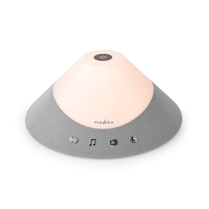 Nedis Hvit Støy Maskin | 20 Sound Options | 4 W | Maksimal batteritid: 5 timer | Dimmbart lys | Timer | Grå / Hvit i gruppen HJEM, HUS OG HAGE / Klokker & Teller / Vekkerklokker hos TP E-commerce Nordic AB (C04782)