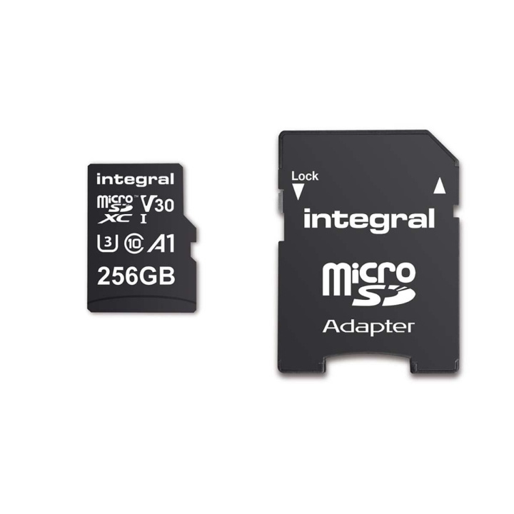 INTEGRAL 256 GB høyhastighets microSDHC/XC V30 UHS-I U3 minnekort i gruppen Elektronikk / Lagringsmedia / Minnekort / MicroSD/HC/XC hos TP E-commerce Nordic AB (C04786)
