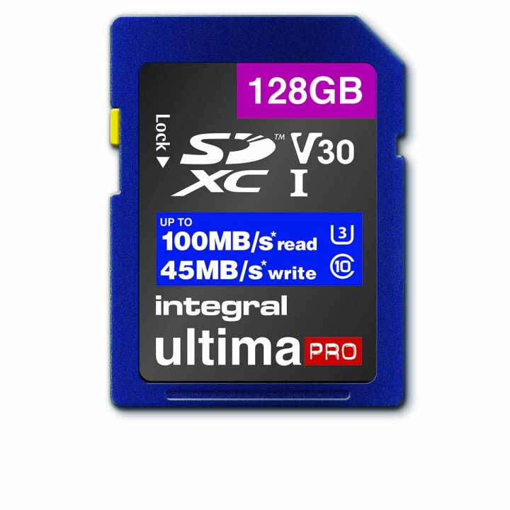 Integral SDHC/XC V30 UHS-I U3 128 GB SD-minnekort med høy hastighet i gruppen Elektronikk / Lagringsmedia / Minnekort / SD/SDHC/SDXC hos TP E-commerce Nordic AB (C04787)