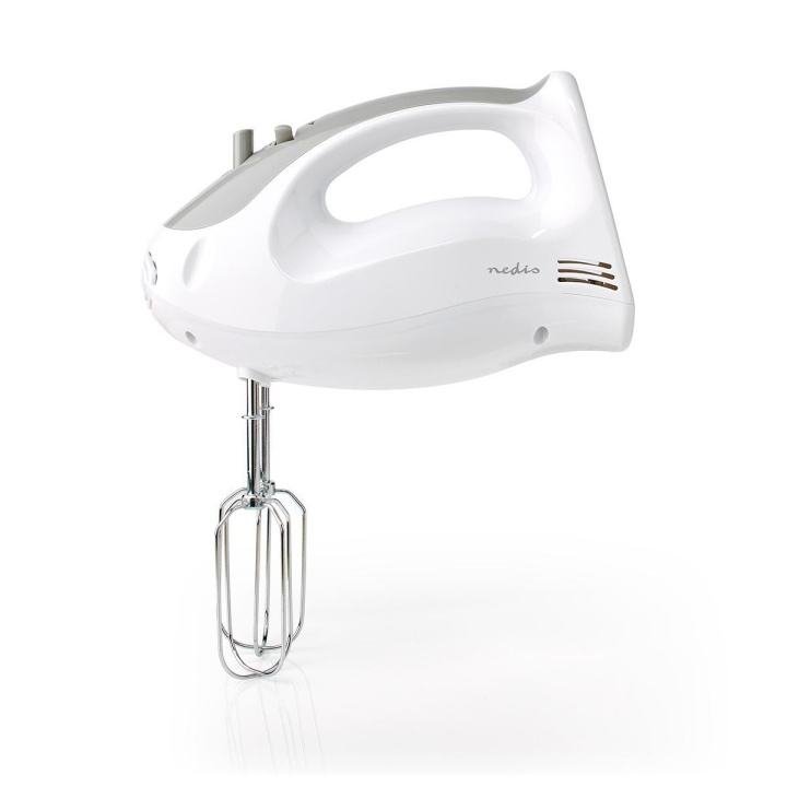 Nedis Håndmikser | 200 W | 5 Hastighetsinnstillinger | Turbo funksjon | 2 deigkroker / 2 visper | Grå / Hvit i gruppen HJEM, HUS OG HAGE / Husholdningsapparater / Matprosessorer og kjøkkenassistenter / Håndmiksere hos TP E-commerce Nordic AB (C04806)