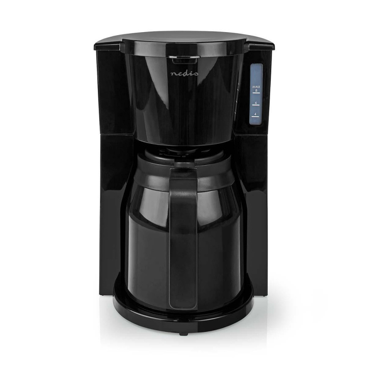 Nedis Kaffetrakter | Filter kaffe | 1.0 l | 8 Kopper | Sort i gruppen HJEM, HUS OG HAGE / Husholdningsapparater / Kaffe og espresso / Kaffetraktere hos TP E-commerce Nordic AB (C04817)