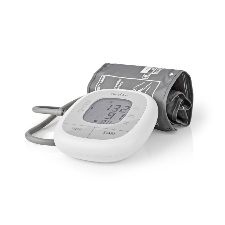 Nedis Blood Pressure Monitor Upper Arm | White i gruppen HELSE OG SKJØNNHET / Helsepleie / Blodtrykksmålere hos TP E-commerce Nordic AB (C04830)