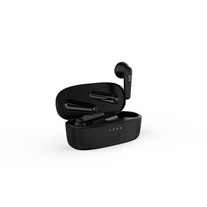 JAYS Hodetelefon t-Six TWS True Wireless In-Ear Svart i gruppen Elektronikk / Lyd & Bilde / Hodetelefoner & Tilbehør / Hodetelefoner hos TP E-commerce Nordic AB (C04874)