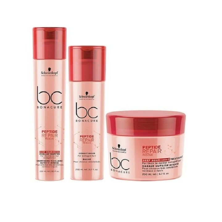 Giftset Schwarzkopf BC Bonacure Peptide Repair 4pcs i gruppen HELSE OG SKJØNNHET / Hår & styling / Hårpleie / Sjampo hos TP E-commerce Nordic AB (C04903)