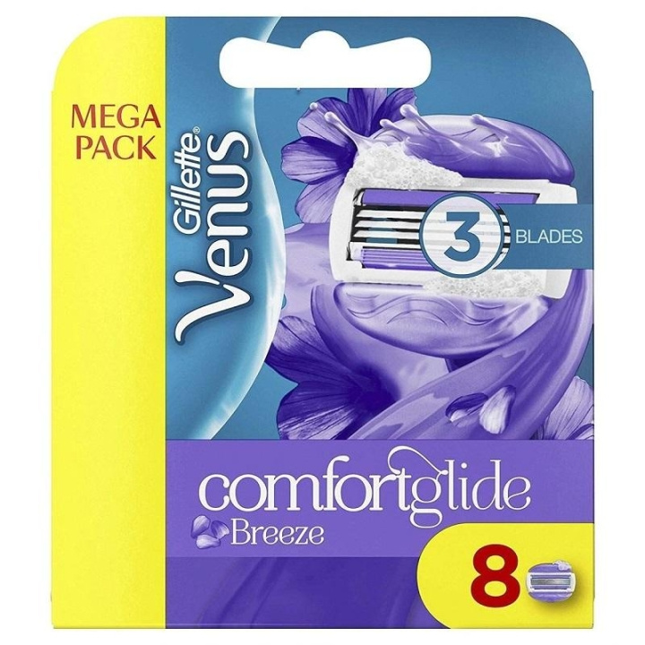 Gillette Venus Comfortglide Breeze barberblad i 8-pakning i gruppen HELSE OG SKJØNNHET / Hår & styling / Barbering og trimming / Barberhøvler og tilbehør hos TP E-commerce Nordic AB (C04916)