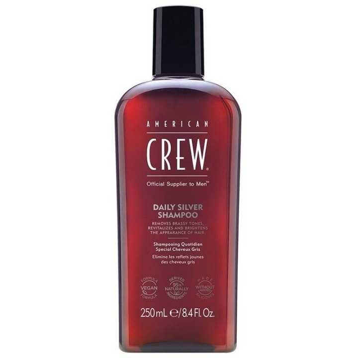 American Crew Daily Silver Shampoo 250 ml i gruppen HELSE OG SKJØNNHET / Hår & styling / Hårpleie / Hårfarge / Sølv sjampo hos TP E-commerce Nordic AB (C04963)