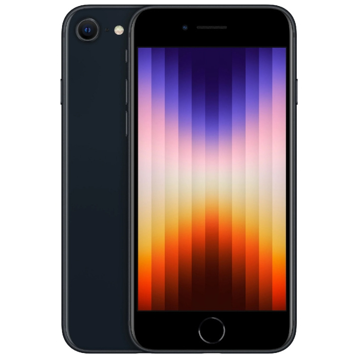 Apple iPhone SE 128 GB (2022) Midnatt i gruppen SMARTTELEFON & NETTBRETT / Mobiltelefoner & smartphones hos TP E-commerce Nordic AB (C04980)