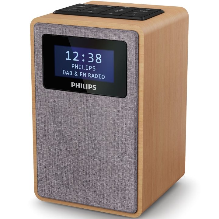 Philips Radio med trekasse. Klokke og 20 hastighetsknapper i gruppen Elektronikk / Lyd & Bilde / Hjemmekino, HiFi og bærbar / Radio & Vekkerklokker / Radio hos TP E-commerce Nordic AB (C05004)