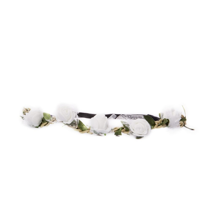 Hårband Blomster - White i gruppen HELSE OG SKJØNNHET / Hår & styling / Hårtilbehør hos TP E-commerce Nordic AB (C05045)