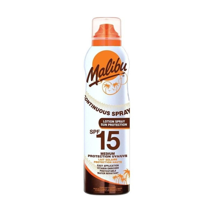 Malibu Continuous Lotion Spray SPF15 175ml i gruppen HELSE OG SKJØNNHET / Hudpleie / Soling / Solkrem hos TP E-commerce Nordic AB (C05142)