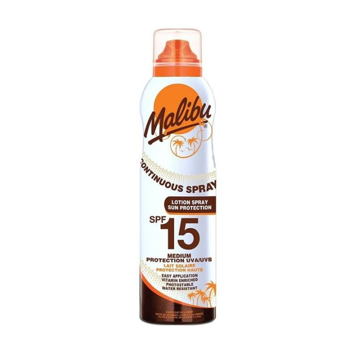 Malibu Continuous Lotion Spray SPF15 175 ml i gruppen HELSE OG SKJØNNHET / Hudpleie / Soling / Solkrem hos TP E-commerce Nordic AB (C05142)