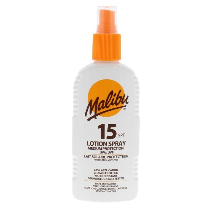 Malibu Lotion Spray SPF15 200ml i gruppen HELSE OG SKJØNNHET / Hudpleie / Soling / Solkrem hos TP E-commerce Nordic AB (C05144)