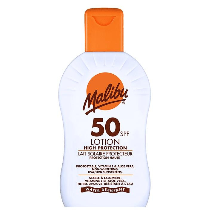 Malibu Sun Lotion SPF50 200ml i gruppen HELSE OG SKJØNNHET / Hudpleie / Soling / Solkrem hos TP E-commerce Nordic AB (C05153)