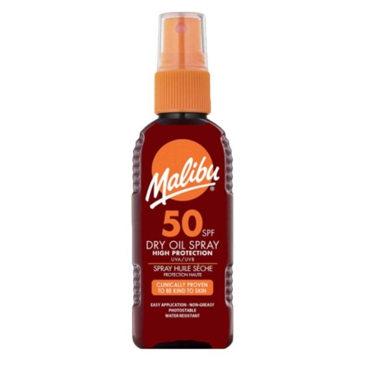 Malibu Dry Oil Spray SPF50 100 ml i gruppen HELSE OG SKJØNNHET / Hudpleie / Soling / Solkrem hos TP E-commerce Nordic AB (C05162)