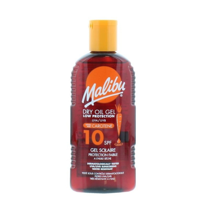 Malibu Dry Oil Gel SPF10 200 ml i gruppen HELSE OG SKJØNNHET / Hudpleie / Soling / Solkrem hos TP E-commerce Nordic AB (C05175)
