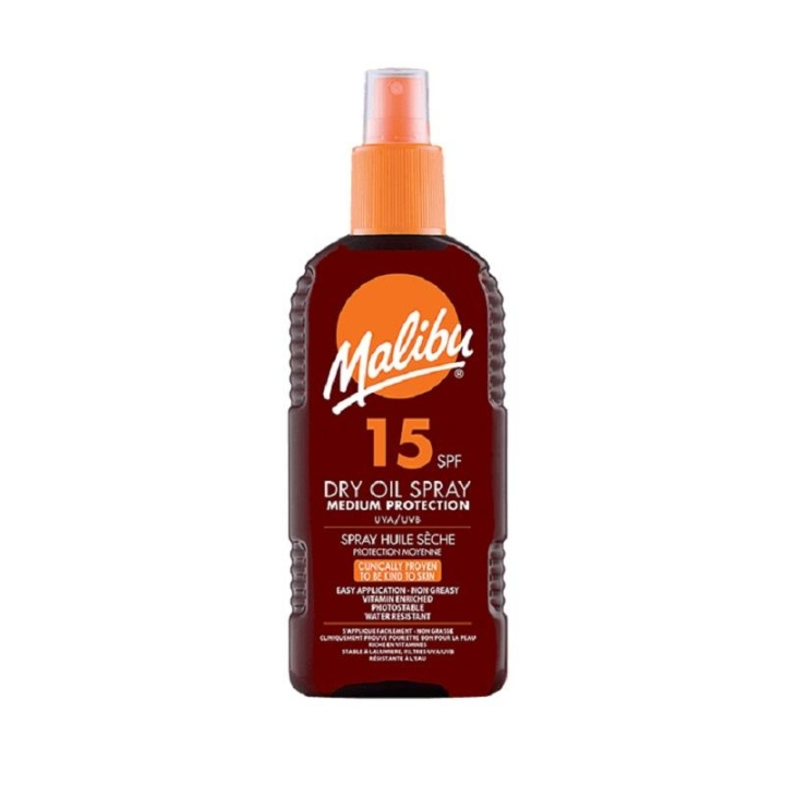 Malibu Dry Oil Spray SPF15 200 ml i gruppen HELSE OG SKJØNNHET / Hudpleie / Soling / Solkrem hos TP E-commerce Nordic AB (C05178)