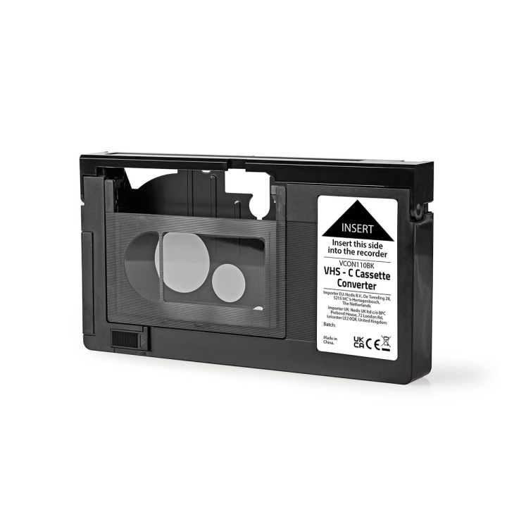 Nedis VHS Converter | Omdannelse: VHS-C to VHS | Plug and play | Sort i gruppen Elektronikk / Lagringsmedia / VHS hos TP E-commerce Nordic AB (C05241)