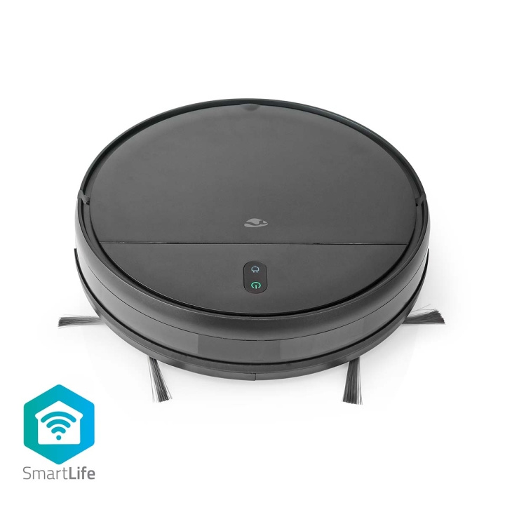 Nedis SmartLife Robot Støvsuger | Tilfeldig | Wi-Fi | Kapasitet Collection Reservoir: 0.2 l | Automatsik lading | Maksimal driftstid: 1.8 timer | Sort | Android™ / IOS i gruppen HJEM, HUS OG HAGE / Rengjøringsprodukter / Støvsugere og tilbehør / Robotstøvsugere hos TP E-commerce Nordic AB (C05246)
