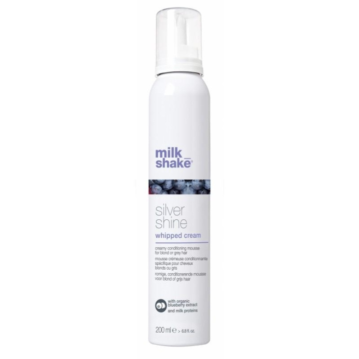 Milk_Shake Milk_ Shake Silver Shine Whipped Cream 200 ml i gruppen HELSE OG SKJØNNHET / Hår & styling / Hårpleie / Hårfarge / Sølv sjampo hos TP E-commerce Nordic AB (C05353)